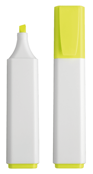 Highlighter 150 in Farbe weiß/gelb