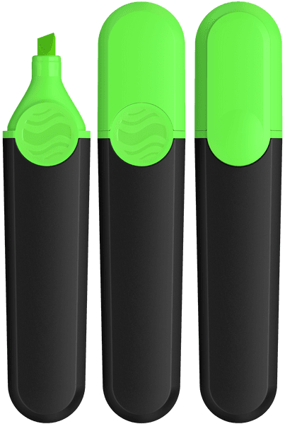 Highlighter 180 in Farbe vert/noir